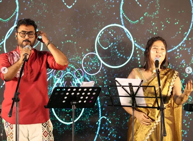 Durga Puja show at Udjapon Sanskritik Samiti on Maha Ashtami 2025