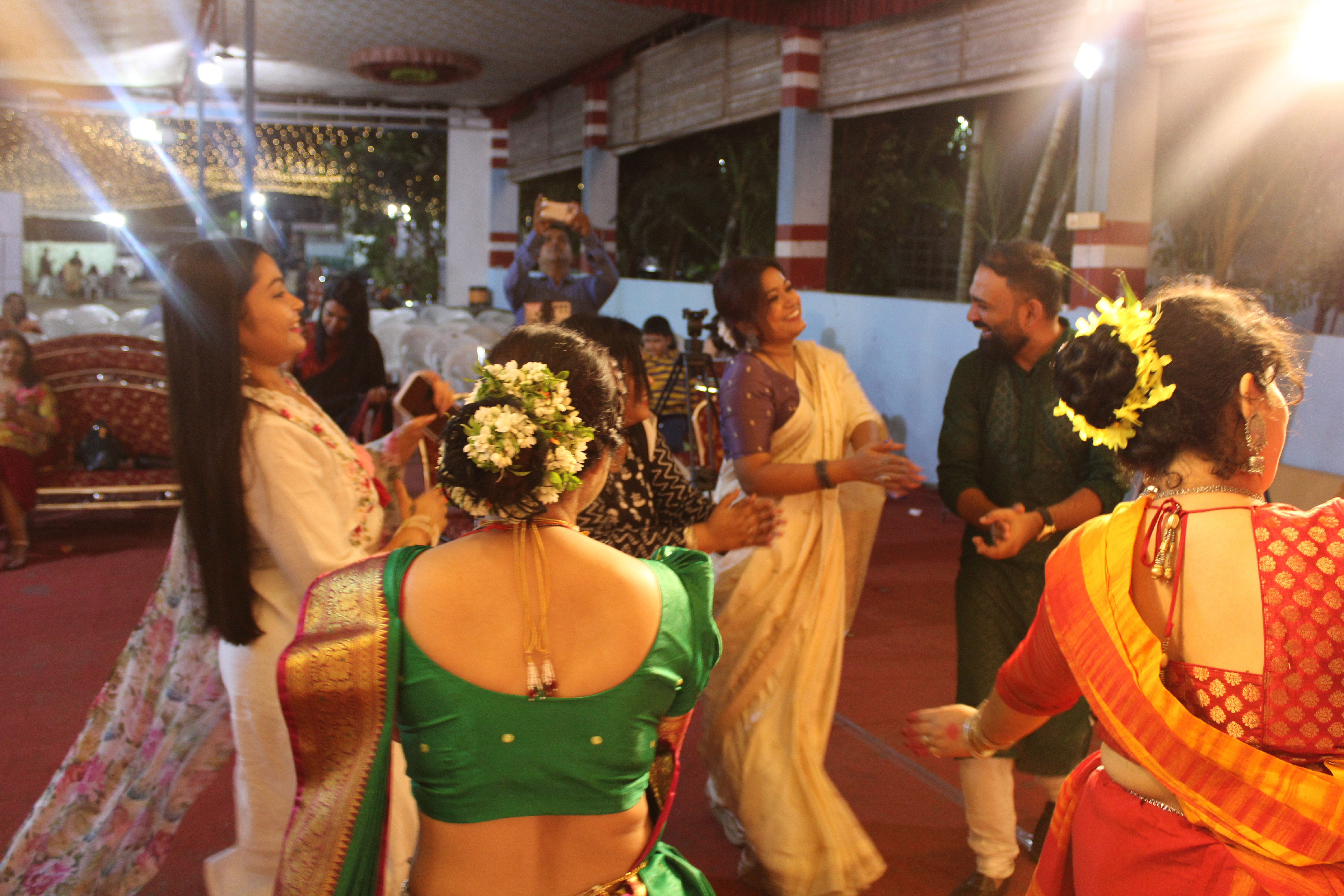 Durga Puja show at Agomoni on Maha Saptami 2025
